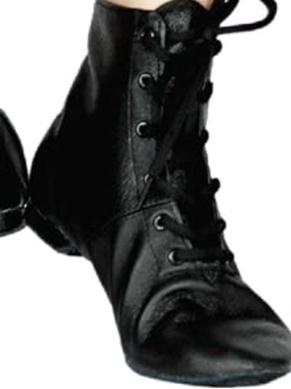 Cheapdancing Black Soft Sole Women's Lace Up Flat Dancing Jazz Boots Size-W8.5 - Picture 5 of 5